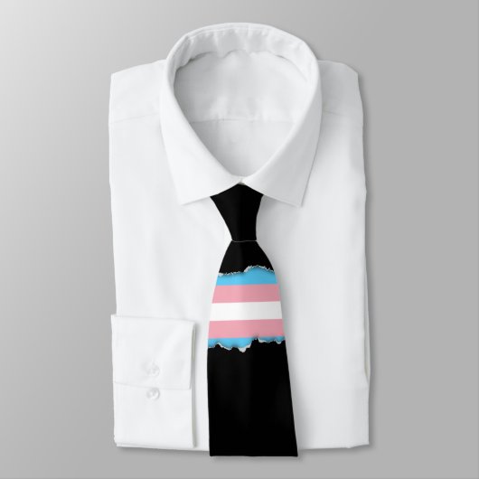 Transgender Pride Flag Stropdas (Gebonden)