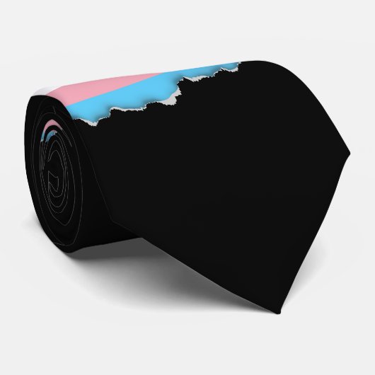 Transgender Pride Flag Stropdas (Opgerold)