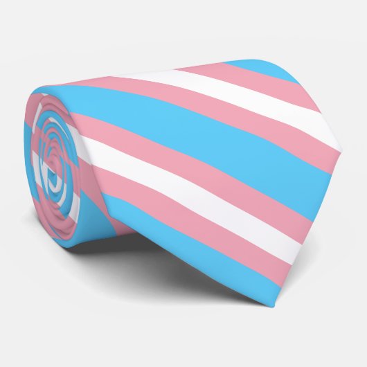 Transgender Pride Flag Stropdas (Opgerold)
