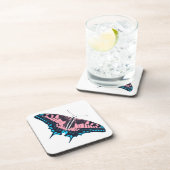 Transgender Pride Flag Swallowtail Butterfly Bier Onderzetter (Rechterzijde)