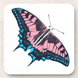 Transgender Pride Flag Swallowtail Butterfly Bier Onderzetter