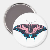 Transgender Pride Flag Swallowtail Butterfly Magneet (Voorkant / Achterkant)