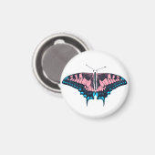 Transgender Pride Flag Swallowtail Butterfly Magneet (Voorkant / Achterkant)