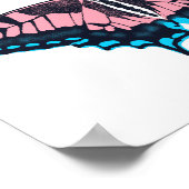 Transgender Pride Flag Swallowtail Butterfly Poster (Hoek)