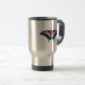 Transgender Pride Flag Swallowtail Butterfly Reisbeker (Voorkant rechts)