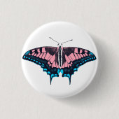 Transgender Pride Flag Swallowtail Butterfly Ronde Button 3,2 Cm (Voorkant)