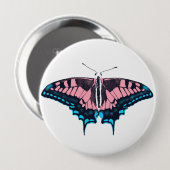 Transgender Pride Flag Swallowtail Butterfly Ronde Button 4,0 Cm (Voorkant /achterkant)
