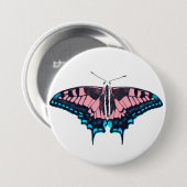 Transgender Pride Flag Swallowtail Butterfly Ronde Button 7,6 Cm (Voorkant /achterkant)