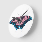 Transgender Pride Flag Swallowtail Butterfly Ronde Klok (Hoek)
