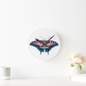 Transgender Pride Flag Swallowtail Butterfly Ronde Klok (Huis)
