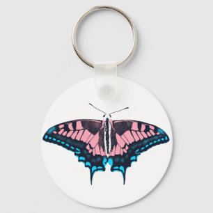 Transgender Pride Flag Swallowtail Butterfly Sleutelhanger