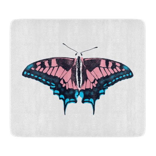 Transgender Pride Flag Swallowtail Butterfly Snijplank (Voorkant)