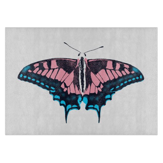 Transgender Pride Flag Swallowtail Butterfly Snijplank (Voorkant)