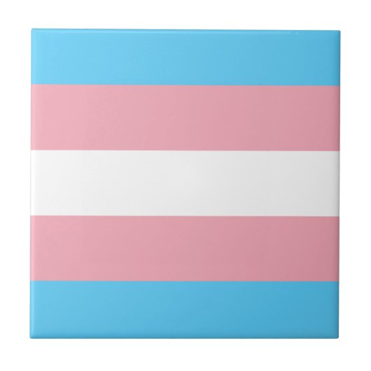 Transgender Pride Flag Tegeltje (Voorkant)