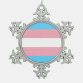 Transgender Pride Flag Tin Sneeuwvlok Ornament (Voorkant)