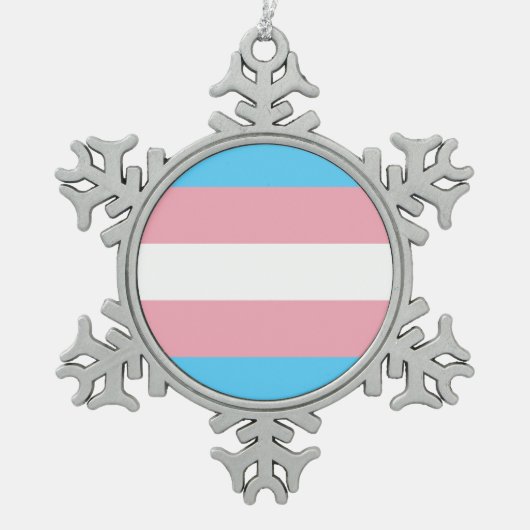 Transgender Pride Flag Tin Sneeuwvlok Ornament (Voorkant)