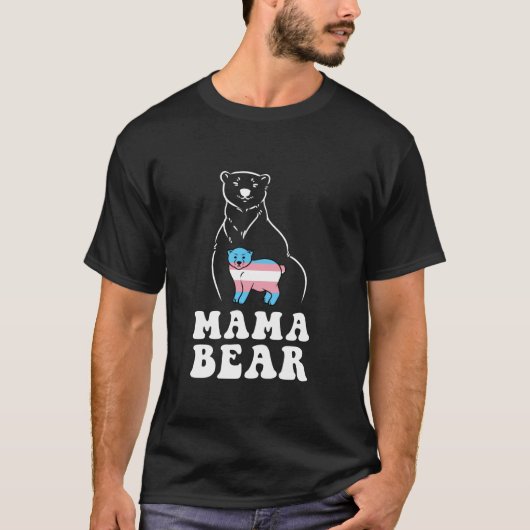 Transgender Pride Flag Trans LGBTQ Mama Beer M T-shirt (Voorkant)