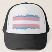 Transgender Pride Flag Trucker Pet (Voorkant)
