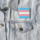 Transgender Pride Flag Vierkante Button 5,1 Cm (In situ)