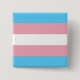Transgender Pride Flag Vierkante Button 5,1 Cm