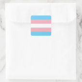 Transgender Pride Flag Vierkante Sticker (Tas)