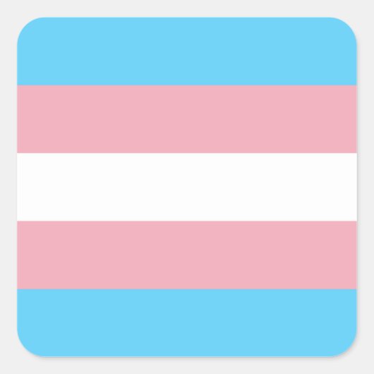 Transgender Pride Flag Vierkante Sticker (Voorkant)