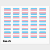 Transgender Pride Flag Vierkante Sticker (Vel)