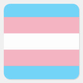 Transgender Pride Flag Vierkante Sticker (Voorkant)