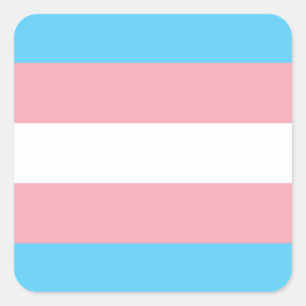 Transgender Pride Flag Vierkante Sticker