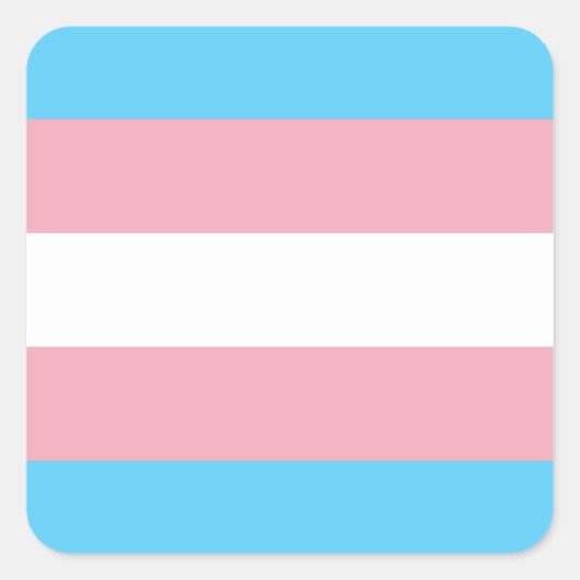 Transgender Pride Flag Vierkante Sticker (Voorkant)