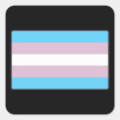 Transgender Pride Flag Vierkante Sticker (Voorkant)