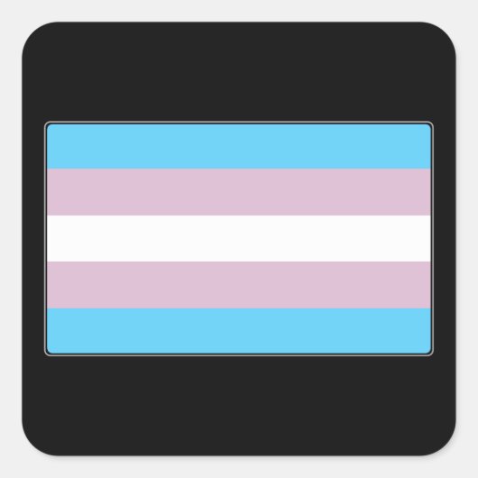 Transgender Pride Flag Vierkante Sticker (Voorkant)