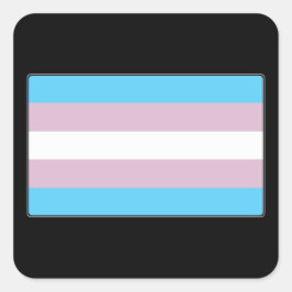 Transgender Pride Flag Vierkante Sticker