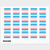 Transgender Pride Flag Vierkante Sticker (Vel)