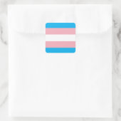 Transgender Pride Flag Vierkante Sticker (Tas)