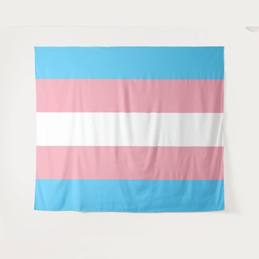 Transgender Pride Flag Wandkleed (Voorkant (horizontaal))