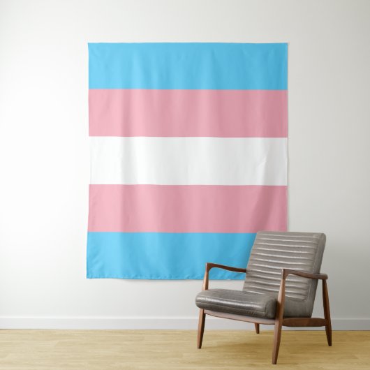 Transgender Pride Flag Wandkleed (In situ)