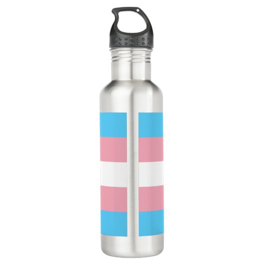 Transgender Pride Flag Waterfles (Achterkant)