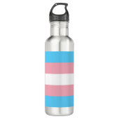 Transgender Pride Flag Waterfles (Voorkant)