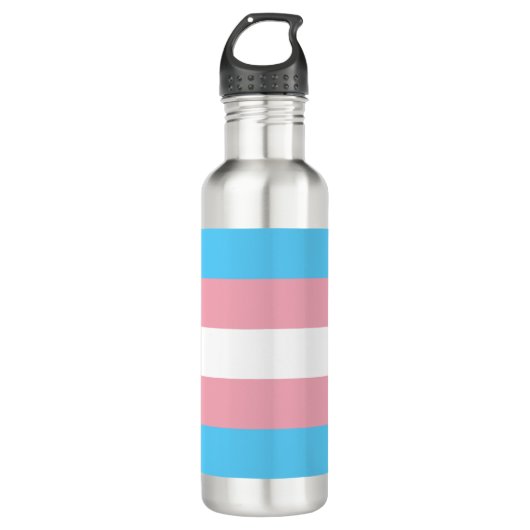 Transgender Pride Flag Waterfles (Voorkant)