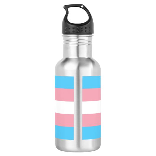 Transgender Pride Flag Waterfles (Achterkant)