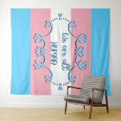 Transgender Pride Flag We Are All Human Tapestry Wandkleed (In Situ (horizontaal))