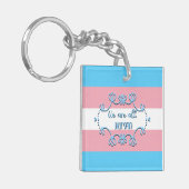 Transgender Pride Flag We zijn allemaal menselijk  Sleutelhanger (Voorkant Links)