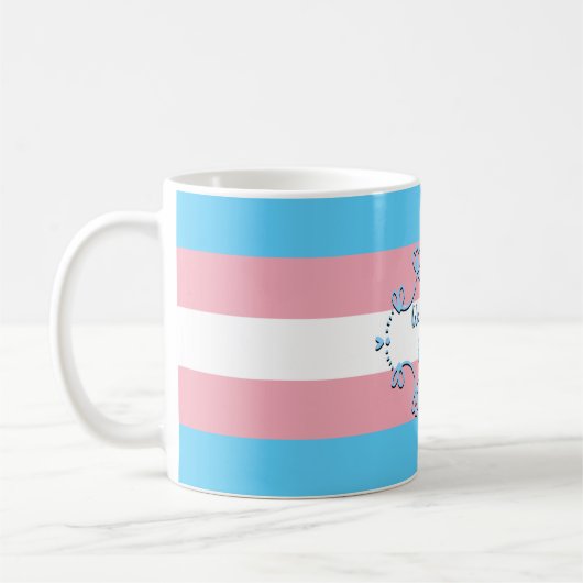 Transgender Pride Flag We zijn allemaal menselijke Koffiemok (Links)
