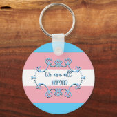 Transgender Pride Flag We zijn allemaal menselijke Sleutelhanger (Voorkant)