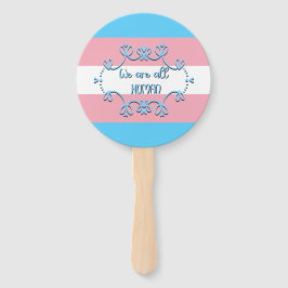 Transgender Pride Flag We zijn allemaal mensen Handwaaier