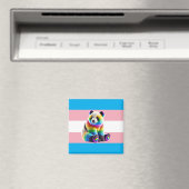 Transgender Pride Flag with Rainbow Panda Magneet (Insitu (Vaatwasser))