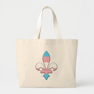 Transgender pride fleur-de-lis  grote tote bag