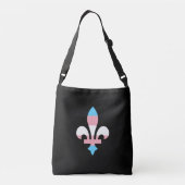 Transgender-pride fleur-de-lis kruislichaamzak crossbody tas (Achterkant)
