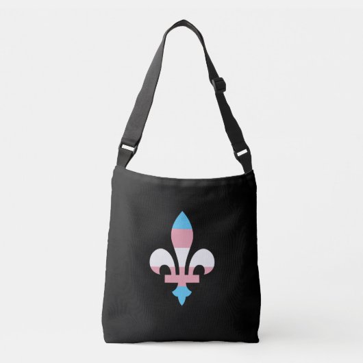 Transgender-pride fleur-de-lis kruislichaamzak crossbody tas (Voorkant)